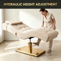 Yoopin Salon de beauté Table de massage Unique lit incurvé rose cils lit moderne pour Extension de cils ensemble complet de meubles