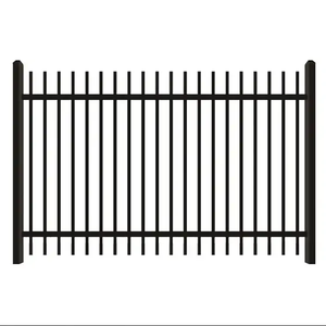 Panneaux de clôture en acier résidentiels utilisés de haute sécurité Clôture de palissade en métal à pointes en béton - Product Image 1