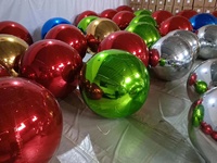 Boule Miroir Gonflable Géante en PVC pour Décoration de Noël, Mariage, Événement, Fête, Publicité, Couleurs Argentées, Dorées, Rouges et Multicolores