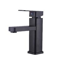 Robinet de lavabo de salle de bain moderne et minimaliste en plastique, avec cartouche céramique, pour eau chaude et froide, design monotrou