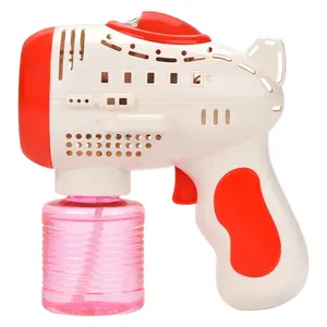बुलबुला खिलौने देखने के लिए बड़ी छवि जोड़ता है जो गर्मियों के आउटडोर पावर संचालित प्रकाश चमकदार चमकदार बुलबुला बंदूक
