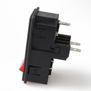 C14 nam Ổ cắm đôi cầu chì + chuyển đổi IEC nối snap-in đồng thau 10A Đánh giá hiện tại công nghiệp sử dụng UL/CC/CB/TUV/CE đã được phê duyệt - Product Image 3