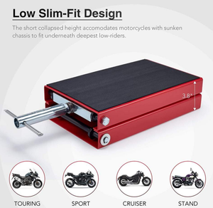 Jack Xe Máy Nâng Cắt Kéo Jack Thép Rộng Sàn Palăng Crank Trung Tâm Đứng 1100 Lbs Công Suất - Product Image 2