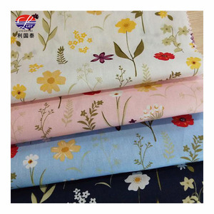 Tela estampada <span class=keywords><strong>de</strong></span> popelina <span class=keywords><strong>de</strong></span> algodón 100% personalizada, vestido <span class=keywords><strong>de</strong></span> blusa, telas estampadas orgánicas con patrón <span class=keywords><strong>de</strong></span> plantas frescas - Product Image 1