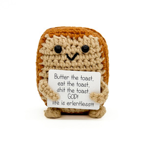 Juguete de Peluche de Galleta Tostada Hecho a Mano, Bonito <span class=keywords><strong>Pan</strong></span> de <span class=keywords><strong>Ganchillo</strong></span> Suave, Decoración de Comida, Alivio del Estrés, Regalo Creativo Unisex 14+ - Product Image 4