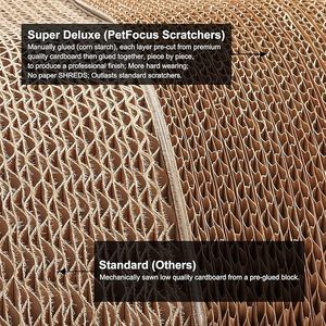 Griffoir pour chat <span class=keywords><strong>Lounge</strong></span>, carton supérieur et construction réversible, durable et longue durée, alternatives moins chères - Product Image 3