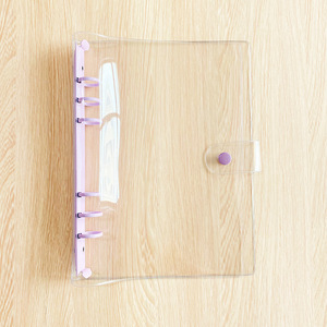 Bán buôn Hàn Quốc phong cách A5 Macaron vòng nhựa Chất kết dính một nút trong suốt thẻ <span class=keywords><strong>PVC</strong></span> Album ảnh 6 lỗ cho sinh viên nộp hồ sơ - Product Image 3