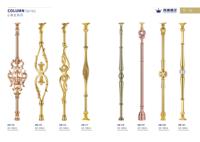Balustre et escalier intérieurs de luxe en laiton de style européen Villa Maison Garde-corps en métal Main courante simple