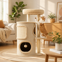 OEM ODM Grand arbre à chat multi-niveaux avec condo, griffoir en sisal naturel, support stable, meuble d'escalade pour chat