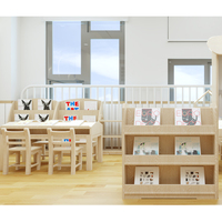 Table de lecture de jardin d'enfants, mobilier de jardin d'enfants, Table en bois, chaise