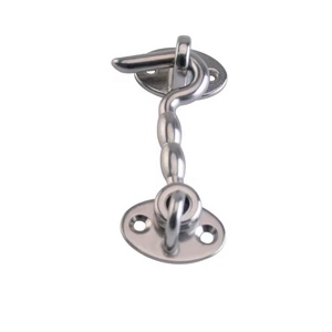 Gancho de acero inoxidable 316 para cabina marina, pestillo de ojo, ganchos para puerta, 125mm (5 pulgadas), pestillo para puerta, cerradura, herrajes para yates y barcos - Product Image 2