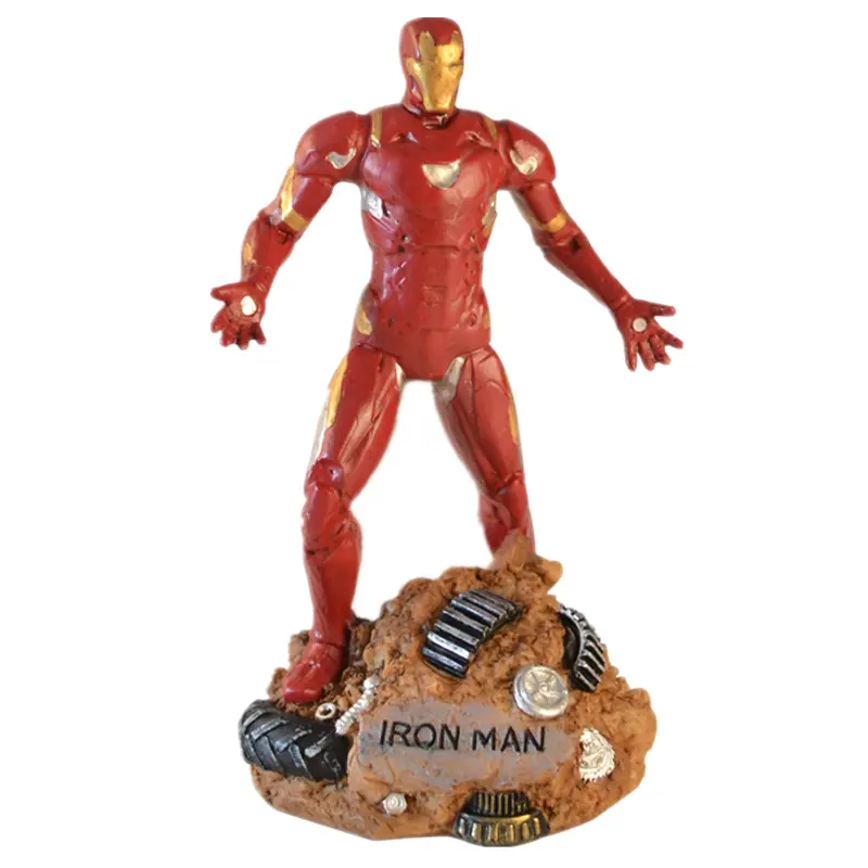 Figuras de acción de calidad perfecta para decoración del hogar, estatua de poliresina con personajes populares de capitán Iron Man, Spider Man, Bat Man, Tv