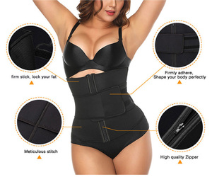 Logo personnalisé Compression Serre-Taille Réglable 3 Crochets Minceur Ventre Femmes Latex Taille Formateur - Product Image 2