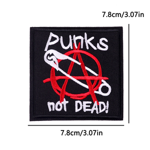 Toppe Ricamate Punk Termoadesive per Vestiti, Teschio Biohazard Anarchia Gotico Rock & Roll, Applicazioni da Cucire, Accessori Fai da Te - Product Image 5