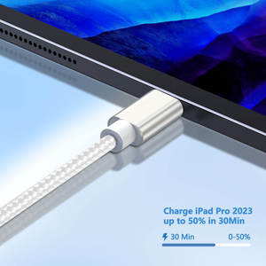 Cable USB-C a USB-C Trenzado Beats de 0.2m, Carga Rápida, Resistente y Anti-Enredos para Dispositivos Android, Color Negro - Product Image 3