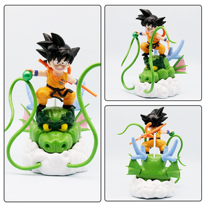 Figura de Goku Chibi, <span class=keywords><strong>Shenlong</strong></span>, Nimbus, Goku de la infancia, Modelo de Goku de <span class=keywords><strong>anime</strong></span>, Decoración de escritorio con escena - Product Image 5