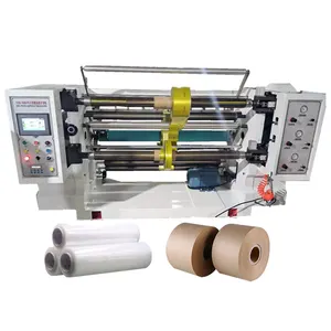 surface adhesive paper pos paper roll pet film slitting machine and rewinding