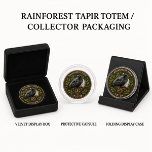 Moneda Conmemorativa 3D Personalizada con Relieve, Moneda de Desafío con Tótem de Animales de la Selva Tropical, Regalo de Recuerdo, Venta al por Mayor de Fábrica, OEM, ODM, <span class=keywords><strong>Tapir</strong></span> - Product Image 6