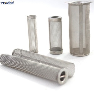 Customized 304 316 Stainless Steel Woven Mesh Tube <strong>Sieve</strong> Cartridge <strong>Filter</strong> Square Hole Wire Mesh Cylinder <strong>Filter</strong> - Product Image 5