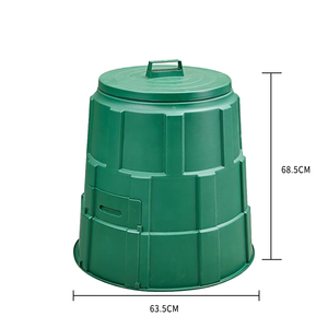 <span class=keywords><strong>Composteur</strong></span> en plastique noir de 300 L, en PP, robuste, résistant aux intempéries, avec couvercle, pour la maison et le jardin, recyclage des déchets organiques - Product Image 4