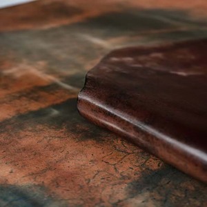 Cuero de piel de cadera de caballo italiano, curtido vegetalmente, con acabado efecto espejo, anti-pilling, para calzado, tipo <span class=keywords><strong>Cordovan</strong></span> - Product Image 5