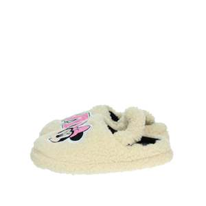 Pantoufles d'hiver pour filles Disney Minnie Mouse, couleur beige, en fourrure, pour l'intérieur - Product Image 1