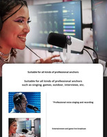 Microphone USB professionnel MV7+ pour tablette, streaming en direct, enregistrement, voix off, microphone dynamique, streamers, fabriqué en Chine