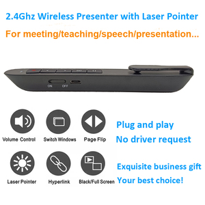 แบตเตอรี่ลิเธียมพรีเซนเตอร์แบบชาร์จไฟ Laserpointer สีแดง PPT Clicker การนำเสนอระยะไกล Clicker เลเซอร์ <span class=keywords><strong>Powerpoint</strong></span> - Product Image 4