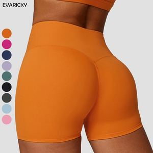 Shorts de sport pour femmes de haute qualité, unis, personnalisables, pour la course, le yoga, le vélo, extensibles dans quatre directions, séchage rapide, respirants - Product Image 1