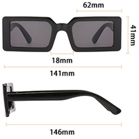Lunettes de soleil carrées pour femmes Lunettes de soleil tendance Mode rétro Vente en gros Classique vintage populaire en plastique Lunettes de soleil