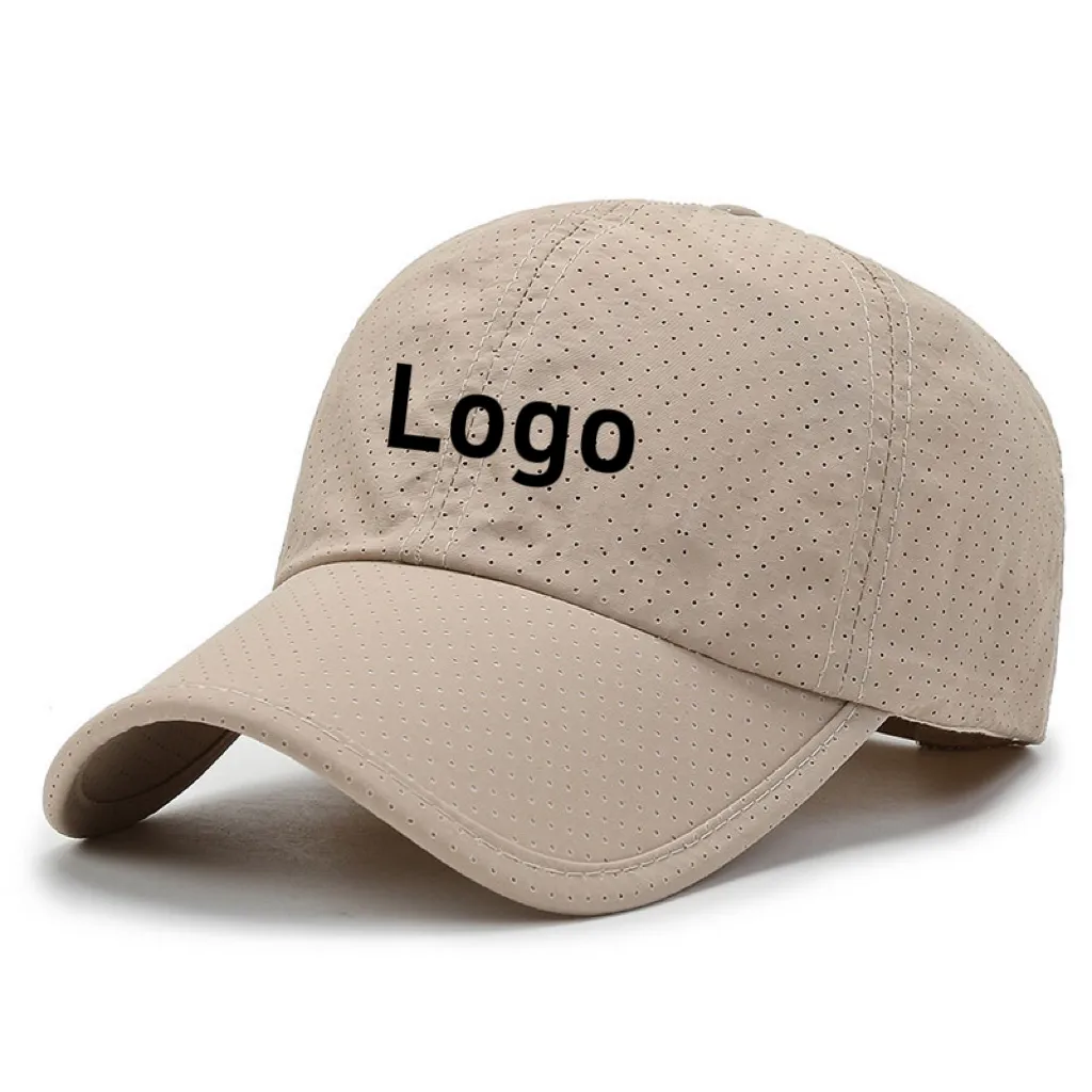 Wholesale Sporting Breathable Mesh Fabric Baseball Cap With Custom Print Logo quick dry Cap