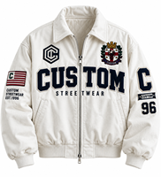 Veste universitaire surdimensionnée pour homme, personnalisée, avec fermeture éclair, appliqué en chenille, broderie, patch, style Y2K, streetwear, fabricant