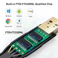 Cable de consola USB CableCreation Adaptador de serie USB a RJ45 de 10 pies Compatible Con Enrutador/interruptor, Windows, sistema Linux, negro 3M