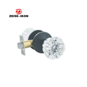 مقابض أبواب كريستالية مع قفل، مقابض أبواب كريستالية سوداء لغرف النوم والحمامات، طقم مقابض أبواب زجاجية كريستالية - Product Image 6