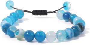 Blue <b>Stone</b> Beaded <b>Bracelet</b> stylish Handmade for Men & Women Natural Blue <b>Stone</b> Beaded <b>Bracelet</b> legent Everyday Wear - Product Image 2