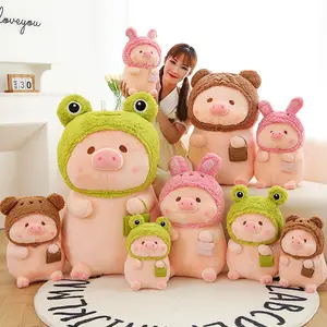 Kawaii Transformation Lulu Pig Plushies Doll Piggy Cloth Doll Stuffed Animals Weighted Plush Toy Pig Pillow Gift For Birthday