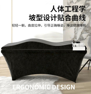 Matelas de lit ergonomique incurvé pour salon de beauté, surmatelas en velours à mémoire de forme pour massage, outil de mobilier pour extension de cils, vente en gros - Product Image 6