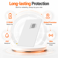 Traceur intelligent étanche YG-AT03-PE Slim Card Bluetooth anti-perte pour portefeuilles, sacs à main, suivi personnel et de véhicules