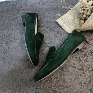 Chaussures Leopold en cuir véritable - Chaussures en cuir à bout rond et talon bas, souples et confortables pour le printemps et l'automne - Product Image 2