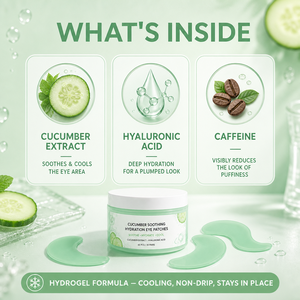 Patchs Hydrogel OEM Marque Privée <span class=keywords><strong>pour</strong></span> <span class=keywords><strong>les</strong></span> <span class=keywords><strong>Yeux</strong></span>, Masque Apaisant à la Lavande, Patchs Gel Sous <span class=keywords><strong>les</strong></span> <span class=keywords><strong>Yeux</strong></span> Anti-Poches, Anti-Cernes et Anti-Rides, 60 Pièces - Product Image 4