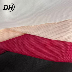 बड़े स्टॉक पर्यावरण कपड़े ठोस रंग d02 शैली पॉलिएस्टर 100% सबसे लोकप्रिय बुना हुआ जाल अस्तर कपड़े - Product Image 4