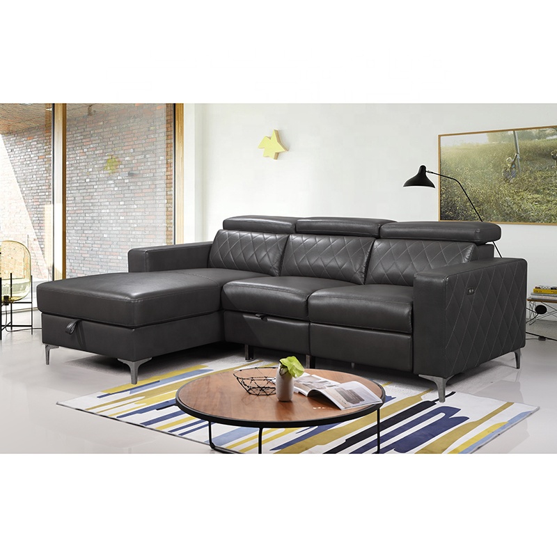 Простой современный набор кожаных диванов, нордическая мебель для дома, современное кресло с откидывающейся спинкой для гостиной, диван-кровать