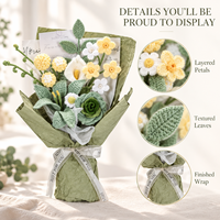 Guirlande de fleurs au crochet : tulipes, marguerites, roses – Décoration murale ou de porte, idéale pour les fêtes et l'ambiance intérieure, faite à la main avec des cordes.