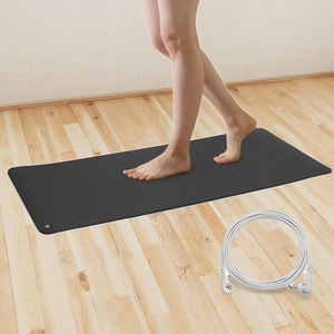 Tapis de mise à la terre écologique avec cordon de 15 pieds, thérapie connectée à la terre en caoutchouc de qualité supérieure pour le <span class=keywords><strong>bien</strong></span>-être du sommeil, tapis de <span class=keywords><strong>yoga</strong></span> en PU - Product Image 2