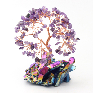 Wholesale Natural Healing Crystal Stones <b>Tree</b> Titanium Aura Cluster Base Crystal Money <b>Tree</b> for Ornaments - Product Image 5