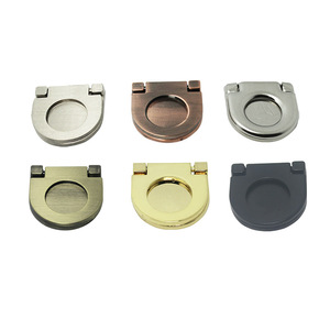 Modern Red <b>Copper</b> Alloy Invisible Pull Ring Concealed Furniture Handle for Drawer Kitchen Bedroom-Easy Installation - Product Image 1