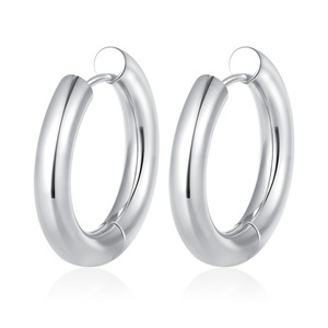 Fabricant de boucles d'oreilles créoles circulaires de 2,5 mm de plusieurs tailles, boucles d'oreilles géométriques rondes en acier inoxydable pour femmes - Product Image 3