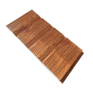 Revestimiento de Paredes Exteriores, Paneles de Metal de Aluminio para Fachadas, Paneles de Revestimiento de Espuma de Poliuretano con Relieve de Madera - Product Image 3