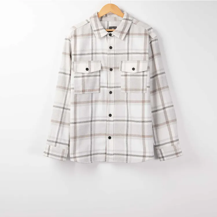 Top Quality Wholesale Soft Casual Cheap Long Sleeve Plaid Flannel Shirts For Men