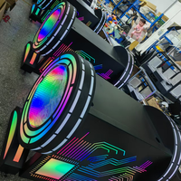 Mesa de DJ Personalizada de Metal y Acrílico con Iluminación LED y Control Remoto para Discotecas, Bares y Fiestas